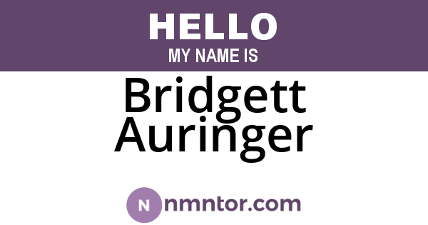 Bridgett Auringer