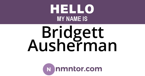 Bridgett Ausherman