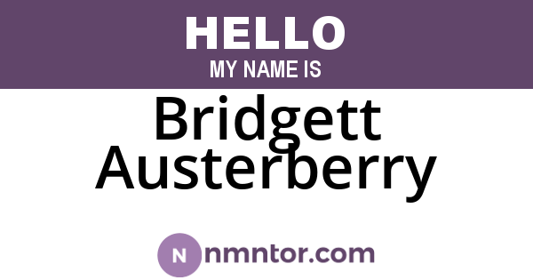 Bridgett Austerberry