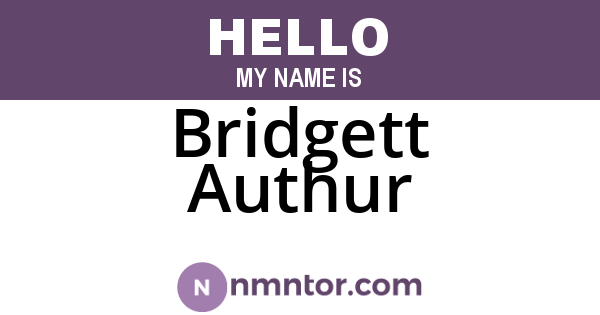 Bridgett Authur