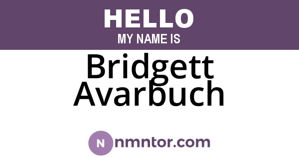 Bridgett Avarbuch