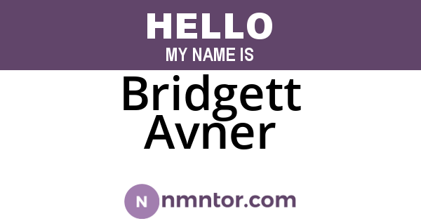 Bridgett Avner
