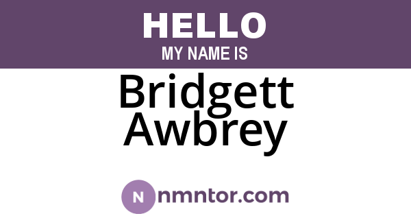 Bridgett Awbrey