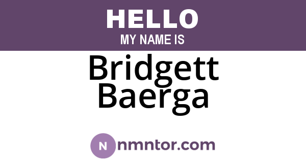 Bridgett Baerga