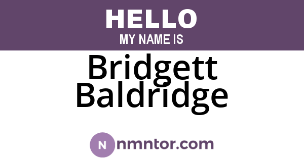 Bridgett Baldridge