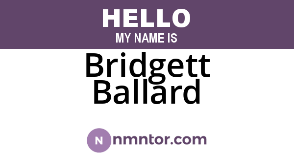 Bridgett Ballard