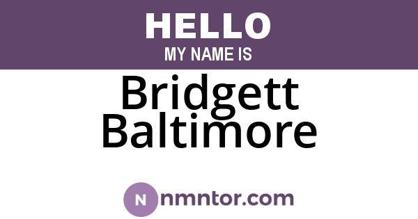 Bridgett Baltimore