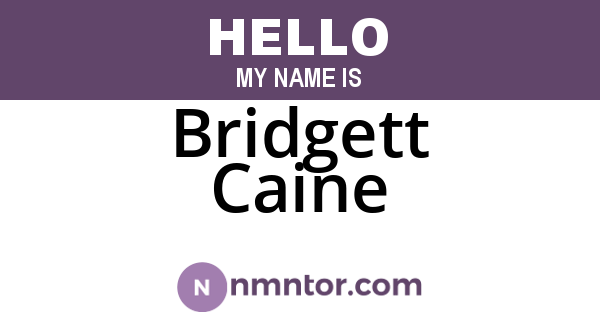 Bridgett Caine