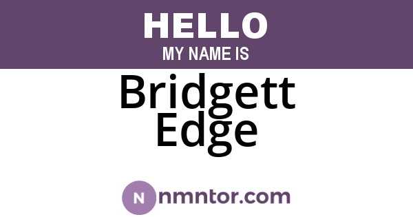 Bridgett Edge