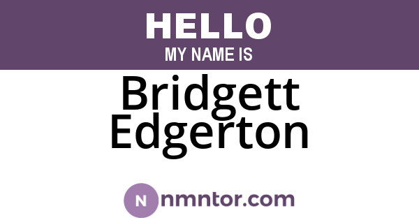 Bridgett Edgerton