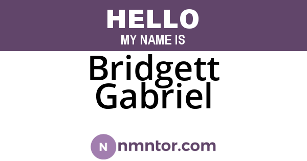 Bridgett Gabriel