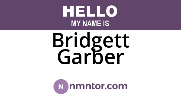 Bridgett Garber