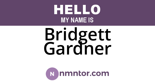 Bridgett Gardner