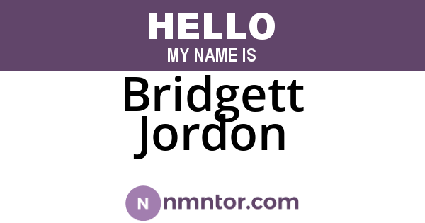 Bridgett Jordon
