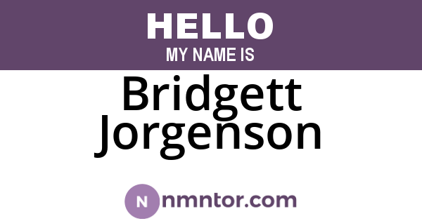 Bridgett Jorgenson