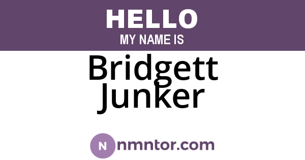 Bridgett Junker