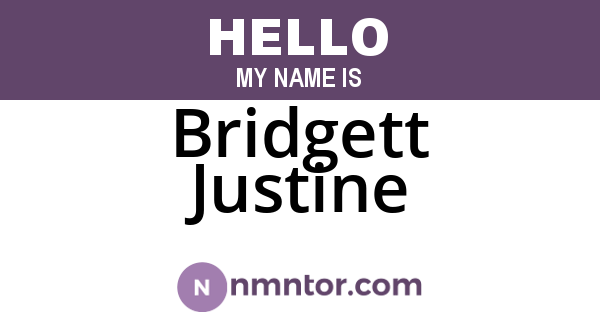 Bridgett Justine
