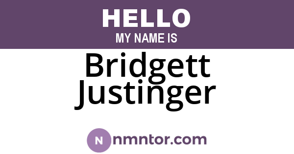 Bridgett Justinger