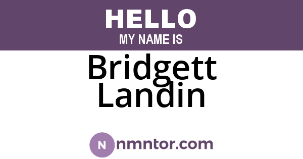 Bridgett Landin