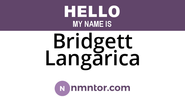 Bridgett Langarica
