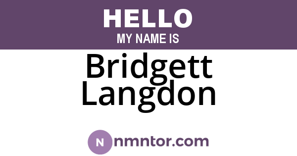 Bridgett Langdon