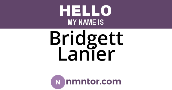 Bridgett Lanier