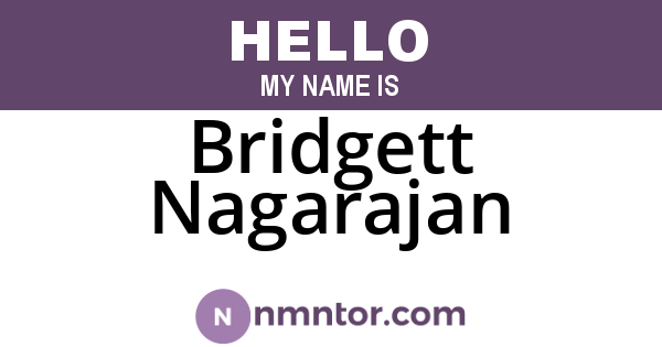 Bridgett Nagarajan