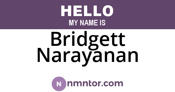 Bridgett Narayanan