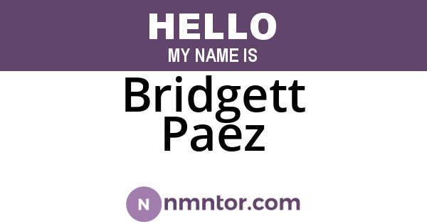 Bridgett Paez