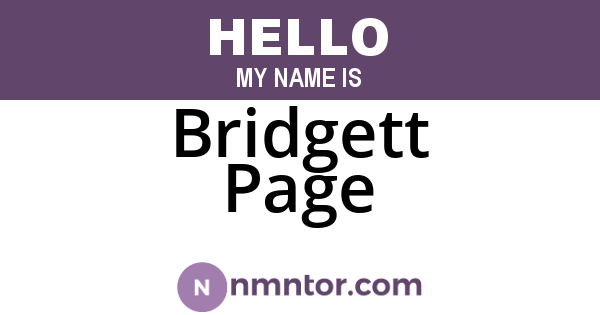Bridgett Page
