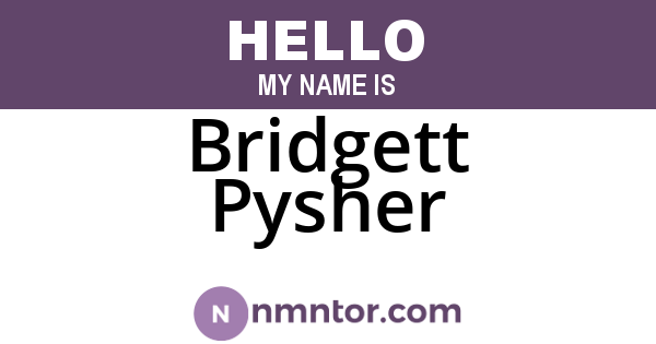 Bridgett Pysher