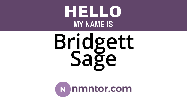 Bridgett Sage