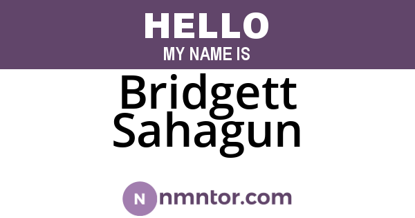 Bridgett Sahagun
