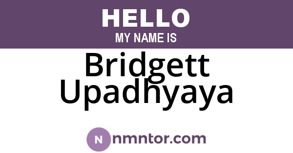 Bridgett Upadhyaya