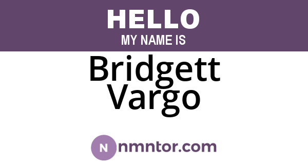 Bridgett Vargo