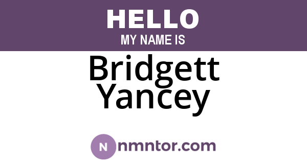 Bridgett Yancey