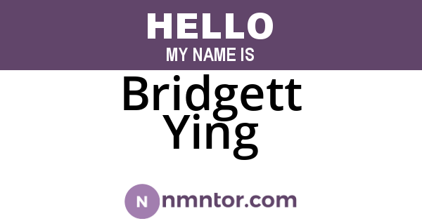 Bridgett Ying