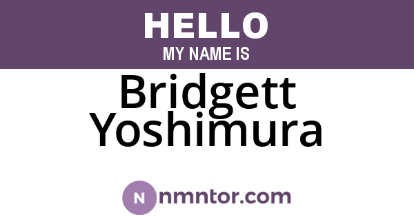 Bridgett Yoshimura