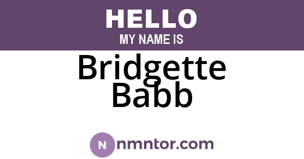 Bridgette Babb