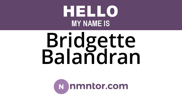 Bridgette Balandran