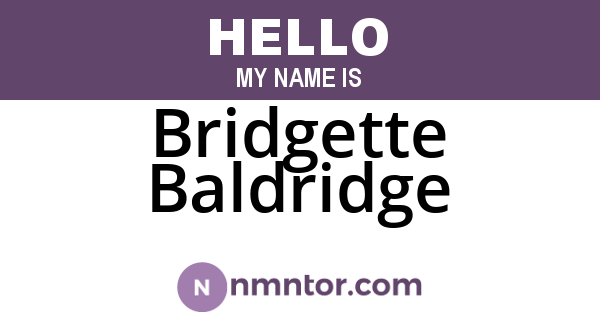 Bridgette Baldridge