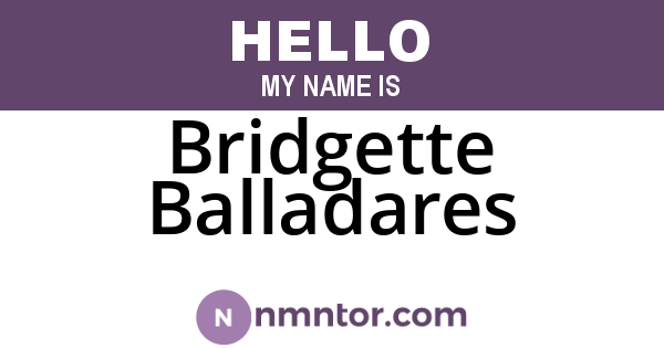Bridgette Balladares