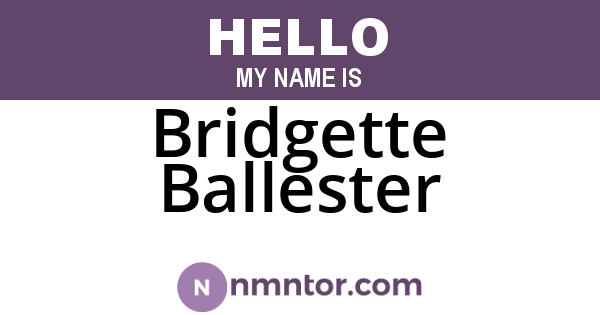 Bridgette Ballester