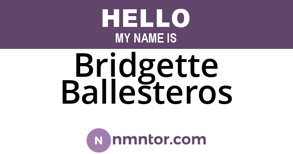 Bridgette Ballesteros
