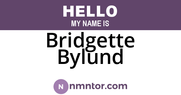 Bridgette Bylund