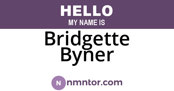 Bridgette Byner