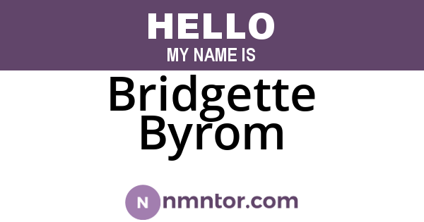 Bridgette Byrom