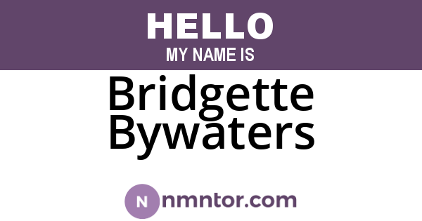Bridgette Bywaters