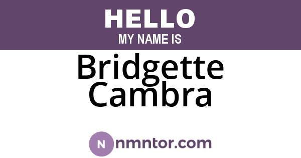 Bridgette Cambra