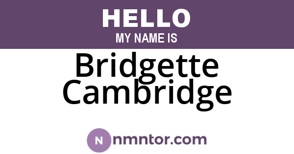 Bridgette Cambridge